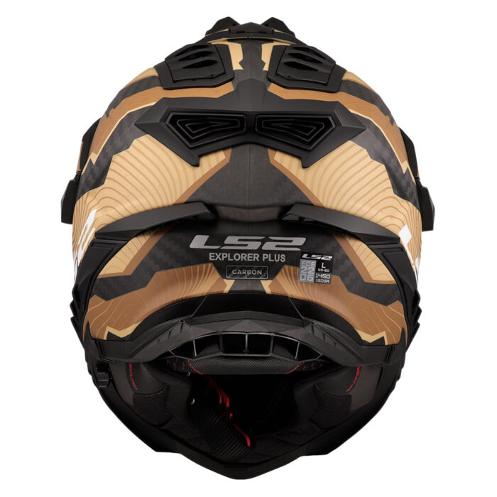 Kaciga LS2 Enduro MX701 EXPLORER CARBON TRICK braon zlatna - Slika 4