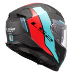Kaciga LS2 Full Face FF811 VECTOR II CARBON GRID plavo crvena sa naočarima - Slika 5