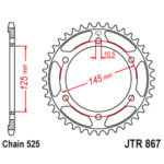 Lančanik zadnji JT  JTR867-44-50-29009 (525)44 zuba - Slika 3